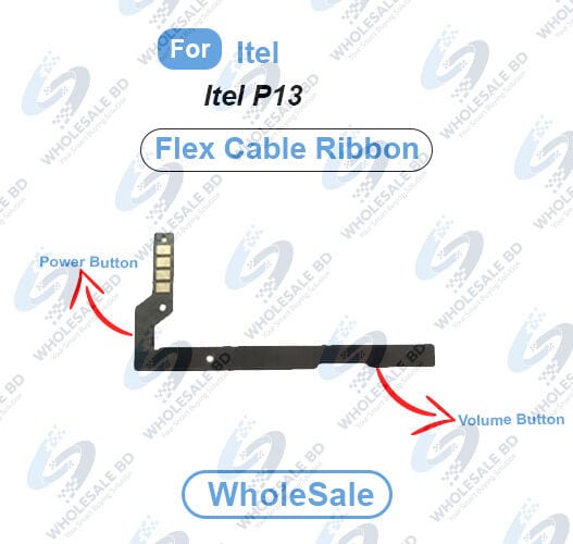 Itel P13 Power On/Off Switch Button Side Volume Up Down Buttons Flex Cable Replacement Parts (Wholesale)