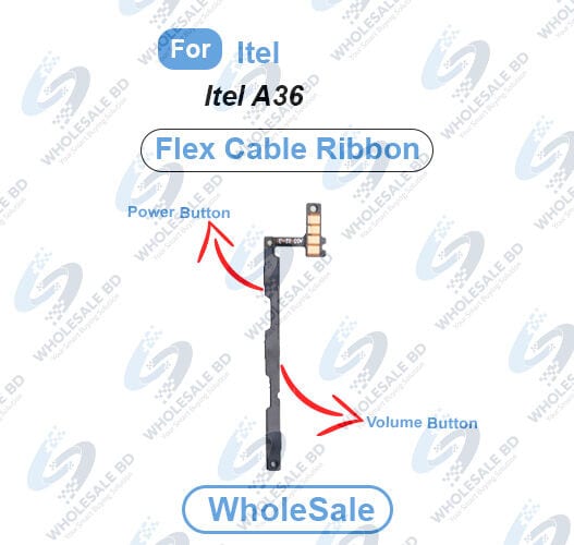 Itel A36 Power On/Off Switch Button Side Volume Up Down Buttons Flex Cable Replacement Parts (Wholesale)