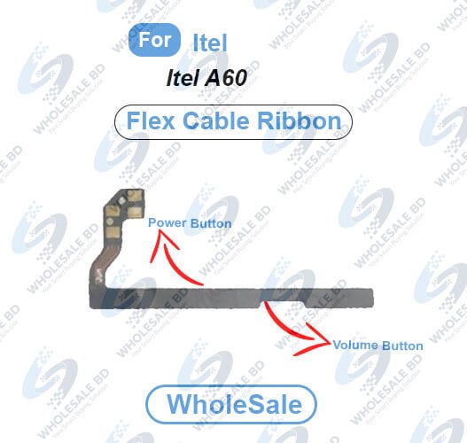 Itel A60 Power On/Off Switch Button Side Volume Up Down Buttons Flex Cable Replacement Parts (Wholesale)