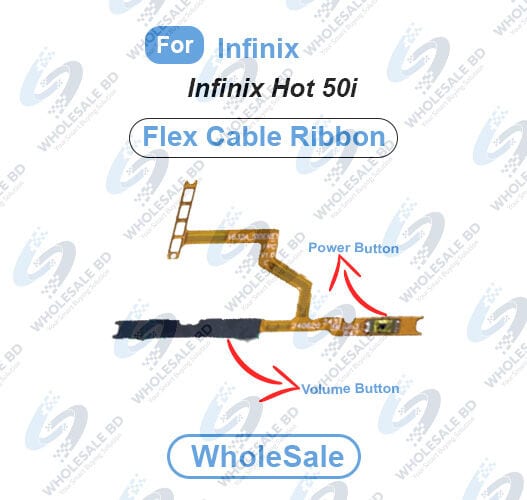 Infinix Hot 50i Power On/Off Switch Button Side Volume Up Down Buttons Flex Cable Replacement Parts (Wholesale)