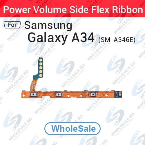 Samsung Galaxy A34 Power On/Off Switch Button Side Volume Up Down Buttons Flex Cable Replacement Parts (Wholesale)