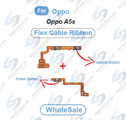 Oppo A5s Power On/Off Switch Button Side Volume Up Down Buttons Flex Cable Replacement Parts (Wholesale)