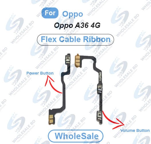 Oppo A36 4G Power On/Off Switch Button Side Volume Up Down Buttons Flex Cable Replacement Parts (Wholesale)