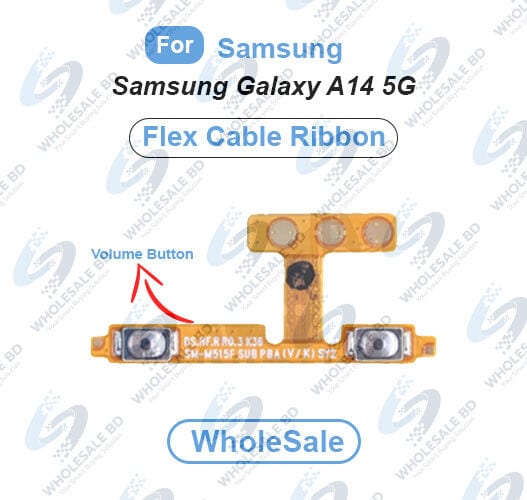 Samsung Galaxy A14 5G Button Side Volume Up Down Buttons Flex Cable Replacement Parts (Wholesale)