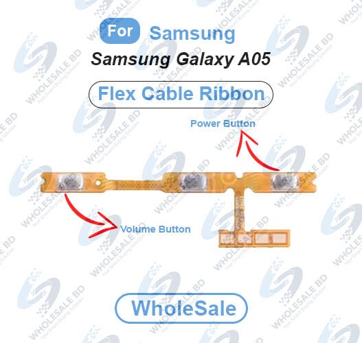 Samsung Galaxy A05 Power On/Off Switch Button Side Volume Up Down Buttons Flex Cable Replacement Parts (Wholesale)