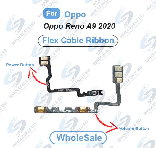 Oppo Reno A9 2020 Power On/Off Switch Button Side Volume Up Down Buttons Flex Cable Replacement Parts (Wholesale)