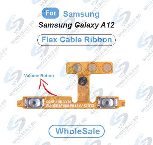 Samsung Galaxy A12 Volume Button Side Volume Up Down Buttons Flex Cable Replacement Parts (Wholesale)