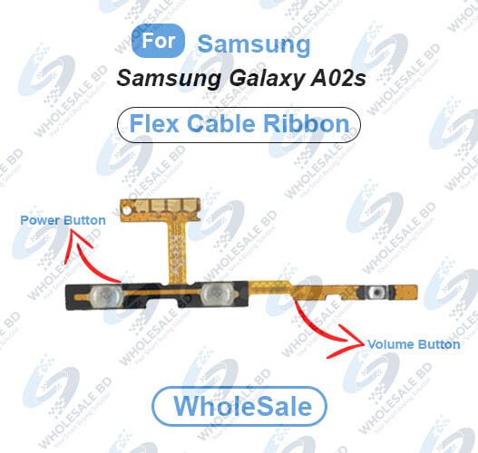 Samsung Galaxy A02s Power On/Off Switch Button Side Volume Up Down Buttons Flex Cable Replacement Parts (Wholesale)