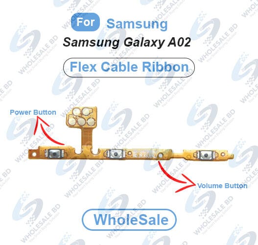 Samsung Galaxy A02 Power On/Off Switch Button Side Volume Up Down Buttons Flex Cable Replacement Parts (Wholesale)