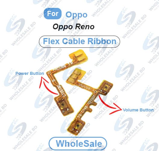 Oppo Reno Power On/Off Switch Button Side Volume Up Down Buttons Flex Cable Replacement Parts (Wholesale)