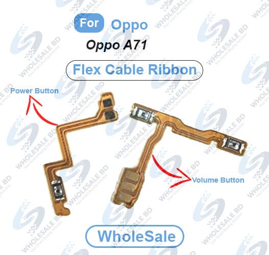 Oppo A71 Power On/Off Switch Button Side Volume Up Down Buttons Flex Cable Replacement Parts (Wholesale)