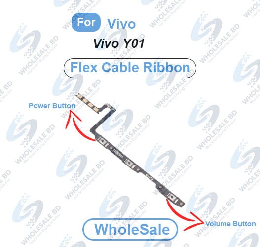Vivo Y01 Power On/Off Switch Button Side Volume Up Down Buttons Flex Cable Replacement Parts (Wholesale)