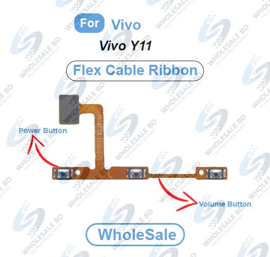Vivo Y11 Power On/Off Switch Button Side Volume Up Down Buttons Flex Cable Replacement Parts (Wholesale)