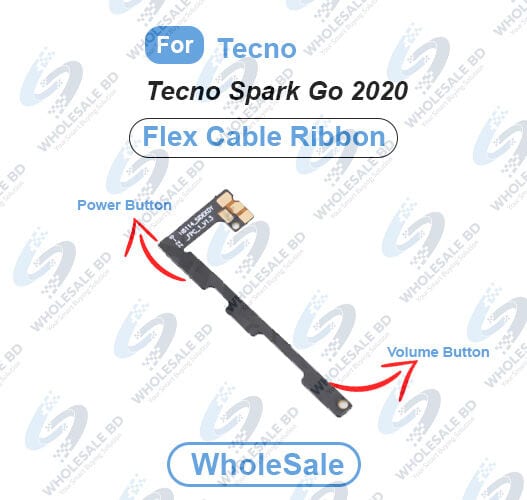 Tecno Spark Go 2020 Power On/Off Switch Button Side Volume Up Down Buttons Flex Cable Replacement Parts (Wholesale)