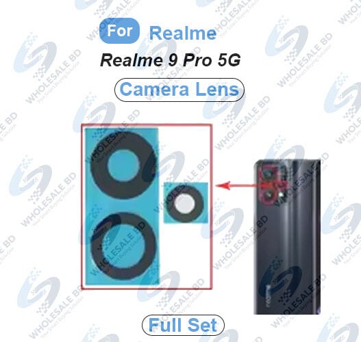 Realme 9 Pro 5G Main Rear Camera Glass Lens 64MP-AI Dual Camera (Not Camera Protector) Replacement Parts