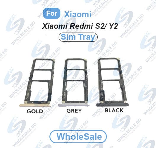 Xiaomi Redmi S2/ Y2 SIM Tray Replacement Slot Holder Sim Slot /SD Card Tray /Holder Card compatible with Sim Ejector Pin Replacement Parts (Wholesale)