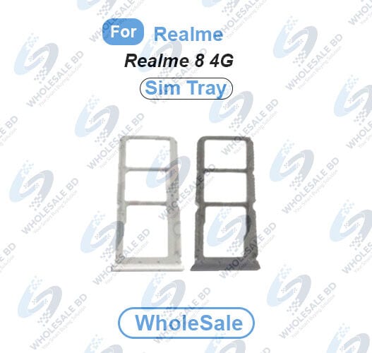 Realme 8 4G SIM Tray Replacement Slot Holder Sim Slot /SD Card Tray /Holder Card compatible with Sim Ejector Pin Replacement Parts (Wholesale)