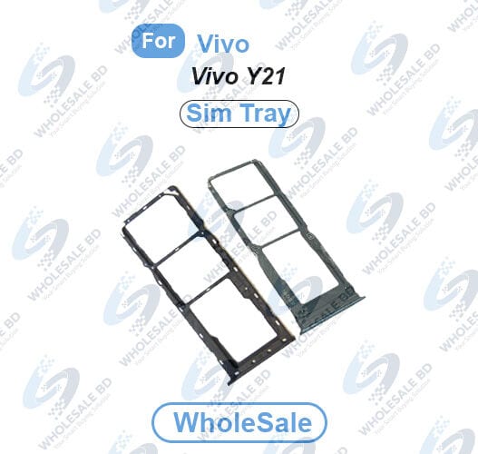 Vivo Y21 SIM Tray Replacement Slot Holder Sim Slot /SD Card Tray /Holder Card compatible with Sim Ejector Pin Replacement Parts (Wholesale)
