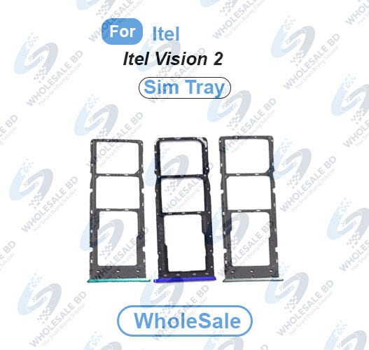 Itel Vision 2 SIM Tray Replacement Slot Holder Sim Slot /SD Card Tray /Holder Card compatible with Sim Ejector Pin Replacement Parts (Wholesale)