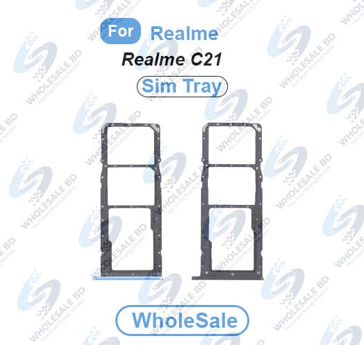 Realme C21 SIM Tray Replacement Slot Holder Sim Slot /SD Card Tray /Holder Card compatible with Sim Ejector Pin Replacement Parts (Wholesale)