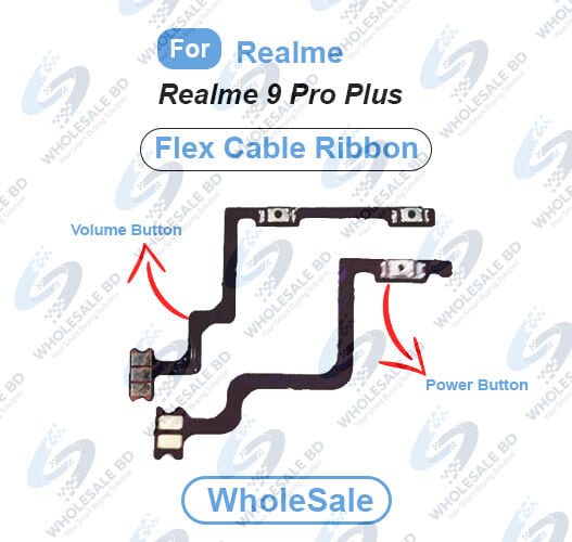 Realme 9 Pro Plus Power On/Off Switch Button Side Volume Up Down Buttons Flex Cable Replacement Parts (Wholesale)