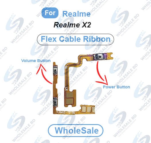 Realme X2 Power On/Off Switch Button Side Volume Up Down Buttons Flex Cable Replacement Parts (Wholesale)