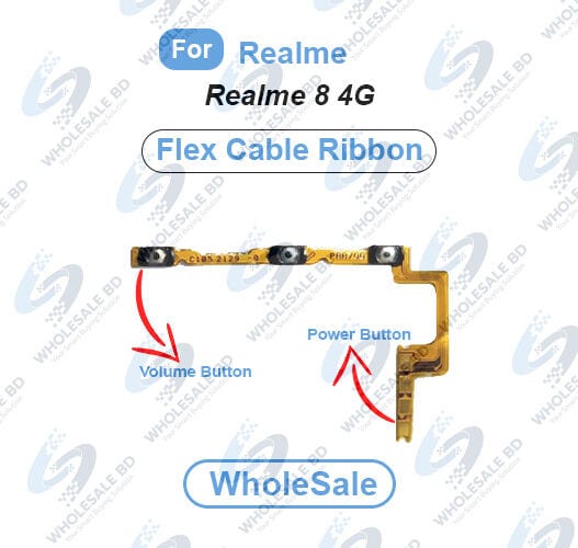 Realme 8 4G Power On/Off Switch Button Side Volume Up Down Buttons Flex Cable Replacement Parts (Wholesale)