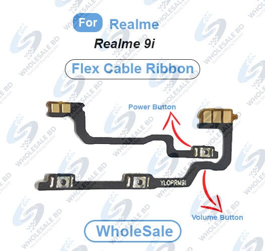 Realme 9i Power On/Off Switch Button Side Volume Up Down Buttons Flex Cable Replacement Parts (Wholesale)