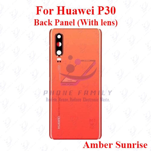 For Huawei P30 Back Panel/Backshell/ Casing + Camera lens With Logo-All Colors Available