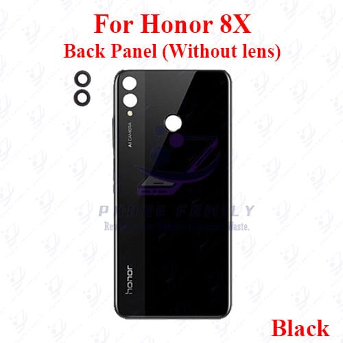 For Honor 8X Back Panel/Backshell/ Casing + Camera lens With Logo-All Colors Available