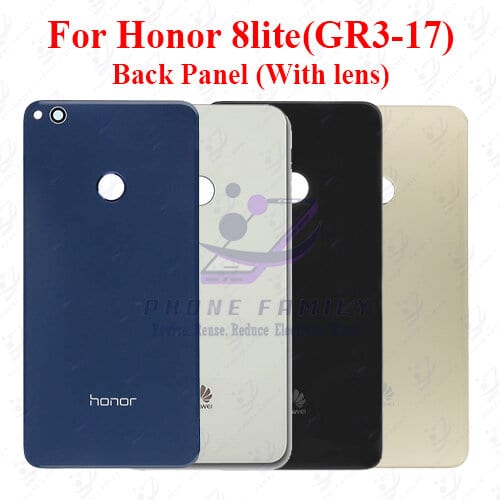 For Honor 8lite / GR3-2017 Back Panel/Backshell/ Casing + Camera lens With Logo-All Colors Available