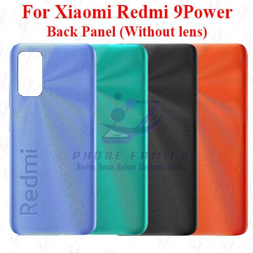 For Xiaomi Redmi 9Power Back Panel/Backshell/ Casing +Side Button With Logo-All Colors Available