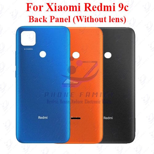For Xiaomi Redmi 9c Back Panel/Backshell/ Casing +Side Button With Logo-All Colors Available