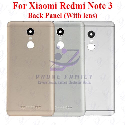 For Xiaomi Redmi Note 3 Back Panel/Backshell/ Casing +Camera Lens+Side Button With Logo-All Colors Available