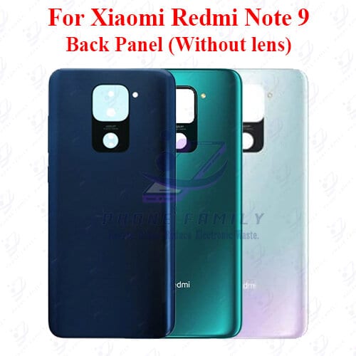 For Xiaomi Redmi Note 9 Back Panel/Backshell/ Casing +Side Button With Logo-All Colors Available