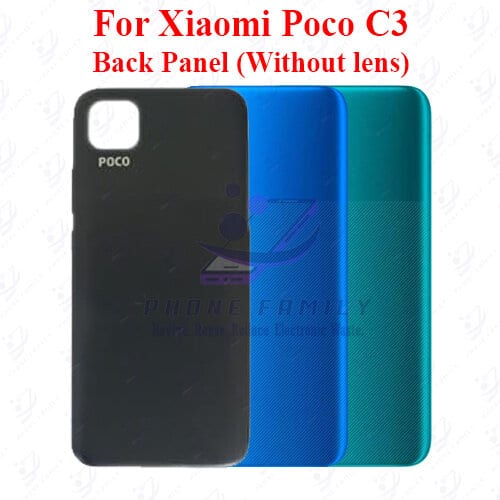 For Xiaomi Poco C3 Back Panel/Backshell/ Casing + Side Button With Logo-All Colors Available