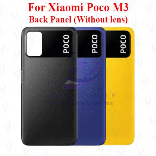For Xiaomi Poco M3 Back Panel/Backshell/ Casing + Side Button With Logo-All Colors Available