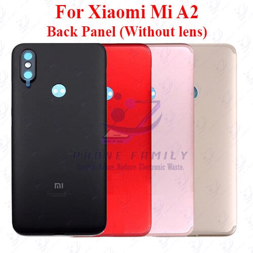 For Xiaomi Mi  A2 Back Panel/Backshell/ Casing +Camera Lens + Side Button With Logo-All Colors Available