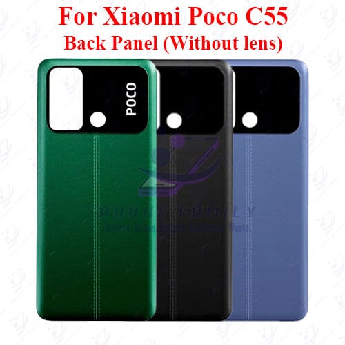For Xiaomi Poco C55 Back Panel/Backshell/ Casing + Side Button With Logo-All Colors Available