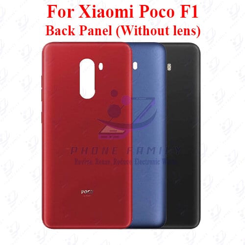 For Xiaomi Poco F1 Back Panel/Backshell/ Casing + Side Button With Logo-All Colors Available