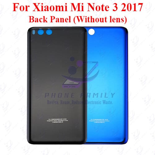 For Xiaomi Mi Note 3 2017 Back Panel/Backshell/ Casing  With Logo-All Colors Available