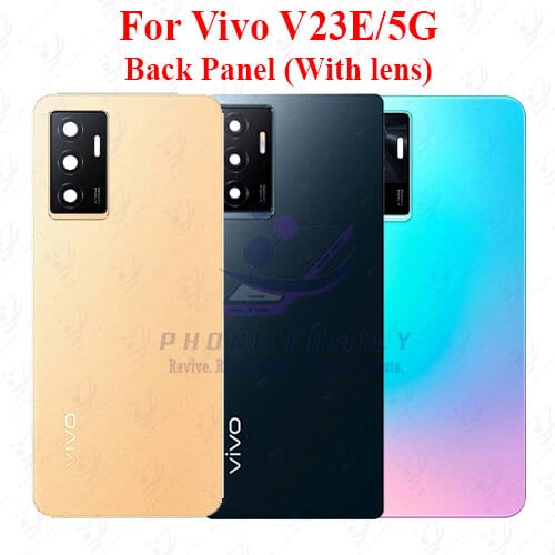 Vivo V23E 5G Back Panel + Camera Lens With Logo | Back Shell Casing Replacement | V2126 | All Colors Available | Exact Fit