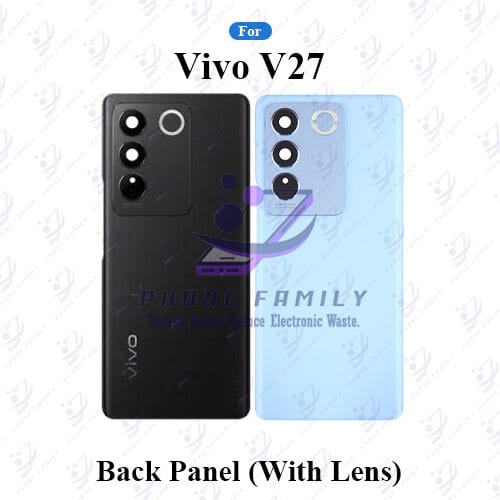 For Vivo V27/V27 Pro Back Panel/Backshell/ Casing + Camera Lens With Logo-All Colors Available
