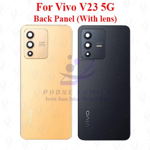 For Vivo V23 5G Back Panel/Backshell/ Casing +Camera Lens With Logo-All Colors Available