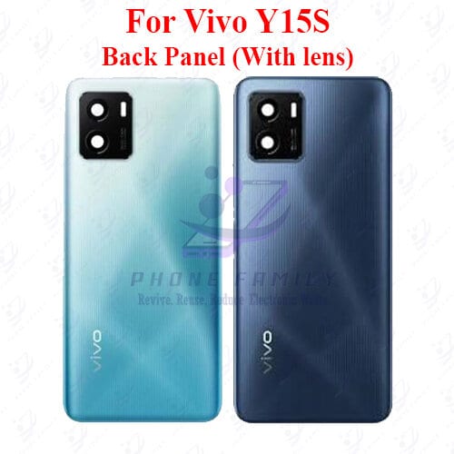 For Vivo Y15S Back Panel/Backshell/ Casing + Camera Lens With Logo-All Colors Available