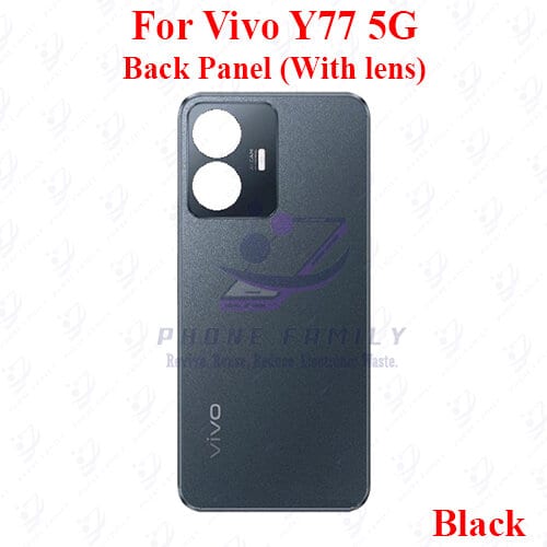 For Vivo Y77 5G Back Panel/Backshell/ Casing + Camera Lens With Logo-All Colors Available