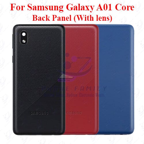 For Samsung Galaxy A01 Core Back Panel/Backshell/ Casing +Camera Lens+Side Button With Logo-All Colors Available