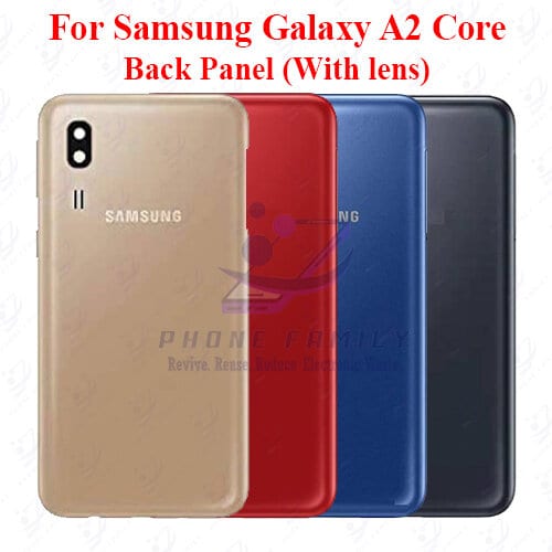 For Samsung Galaxy A2 Core Back Panel/Backshell/ Casing +Camera Lens+Side Button With Logo-All Colors Available