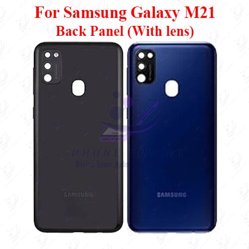 For Samsung Galaxy M21 Back Panel/Backshell/ Casing +Camera Lens+ Side Button With Logo-All Colors Available