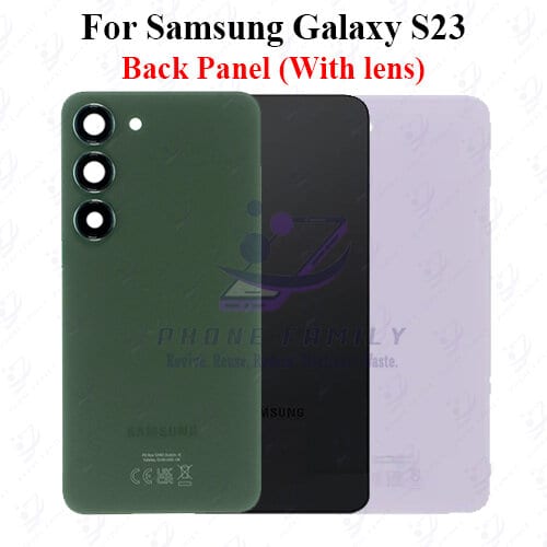 For Samsung Galaxy S23 Back Panel/Backshell/ Casing +Camera Lens  With Logo-All Colors Available